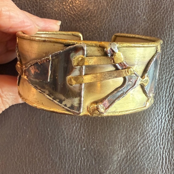 Vintage modernist/brutalist bracelet. Artisan made. Very unique. EUC - Picture 8 of 12